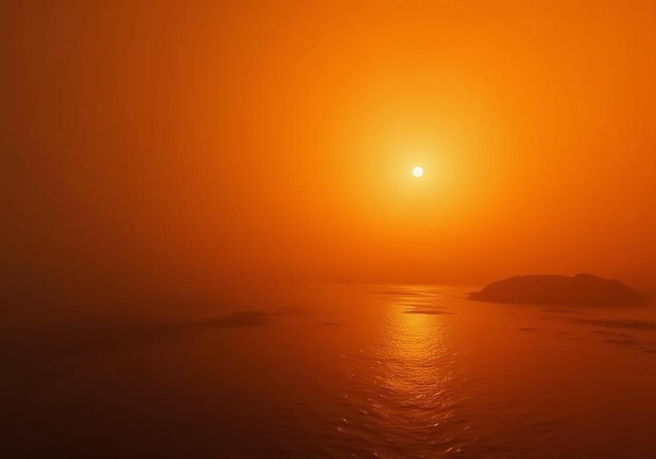 Orange hazy atmosphere of Saturn's moon