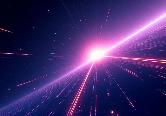 Abstract depiction of space flight trajectories